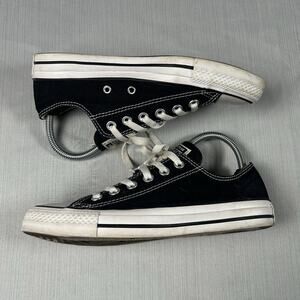 Converse All Star Low Top Womens Size 7 Casual Black White Sneakers Canvas Shoes